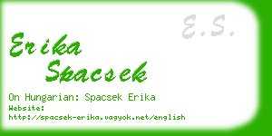 erika spacsek business card